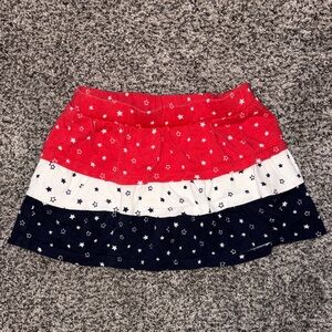 Red, White, and Blue Star Patterned Skort